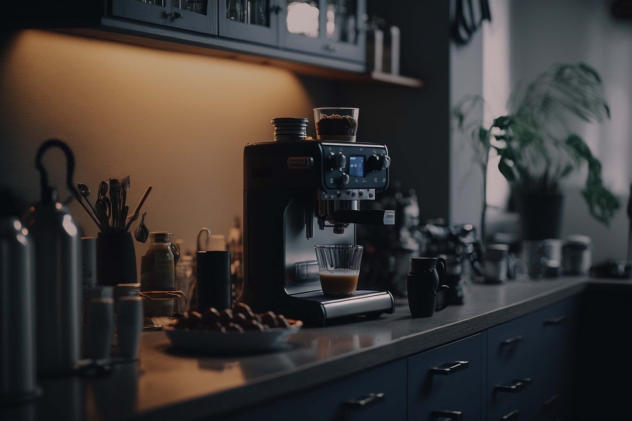 Koffiebonen in een pot